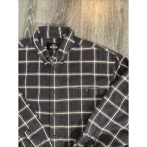 Redhead 2XL Black Checked Long Sleeve Button Down Shirt